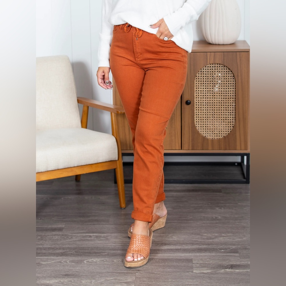 Stylish Rust Orange Judy Blue Joggers